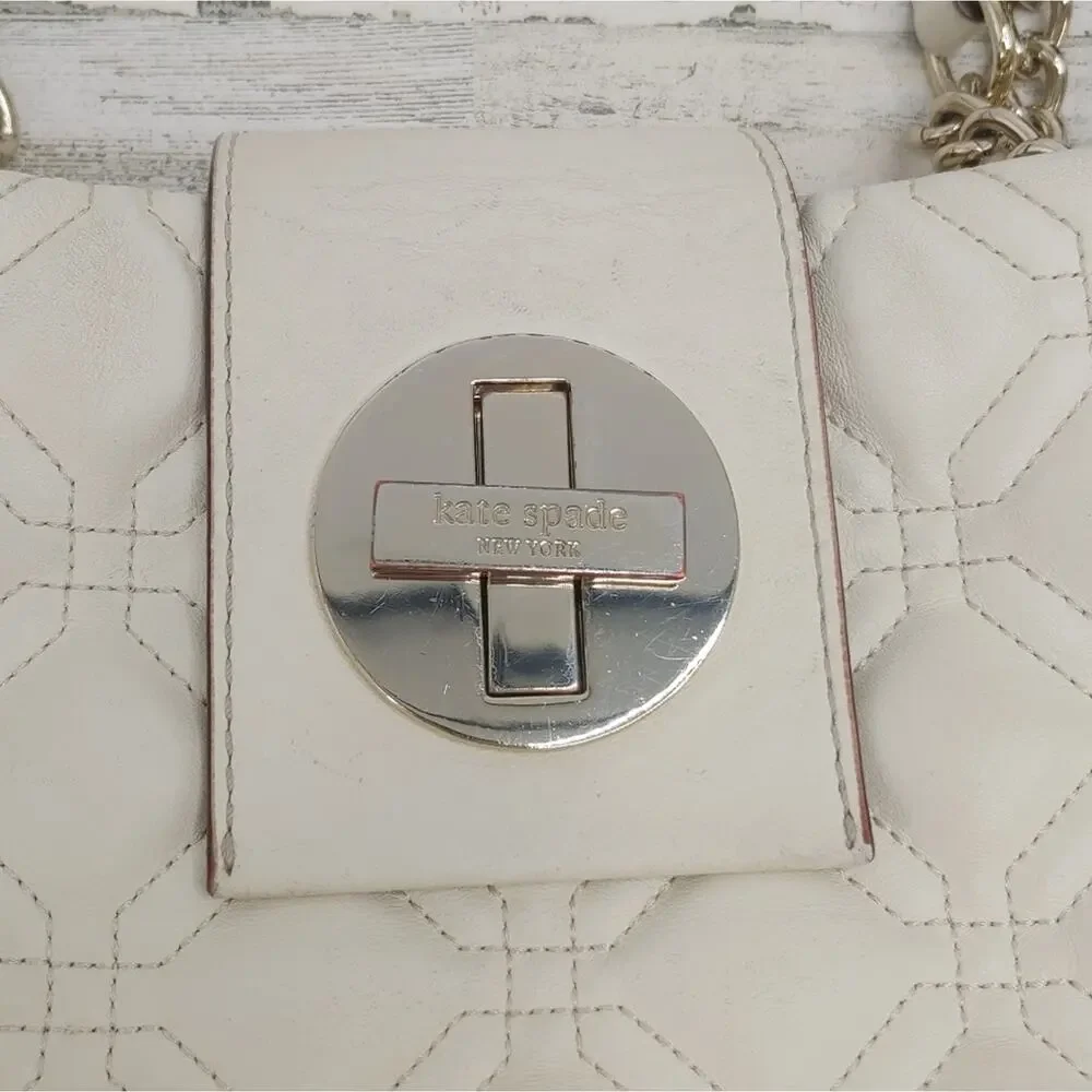 Kate Spade Ivory Leather Astor Court Elena